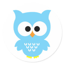 Autocollants de hibou bleu !
