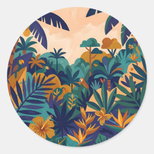 Autocollants de jungle tropicale – Feuille de palm