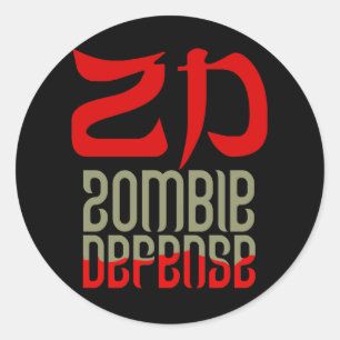 Autocollants de la défense de zombi
