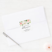 Autocollants de la partie de retraite, fleurs rose (Enveloppe)