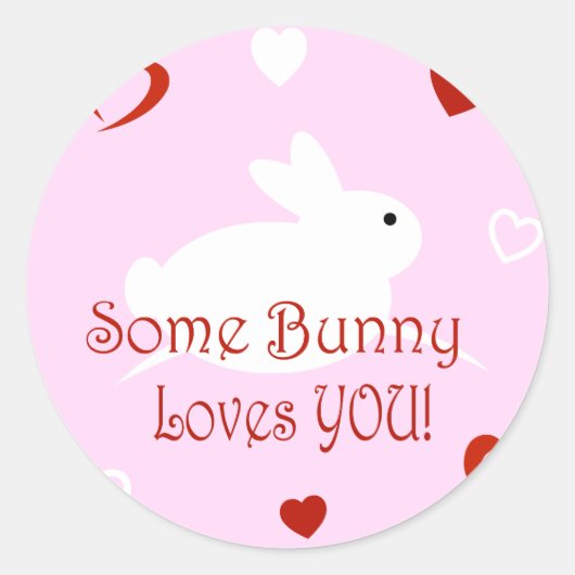 Autocollants de la Saint-Valentin Some Bunny Loves (Devant)