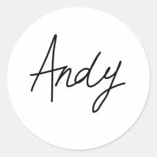Autocollants de la signature d'Andy