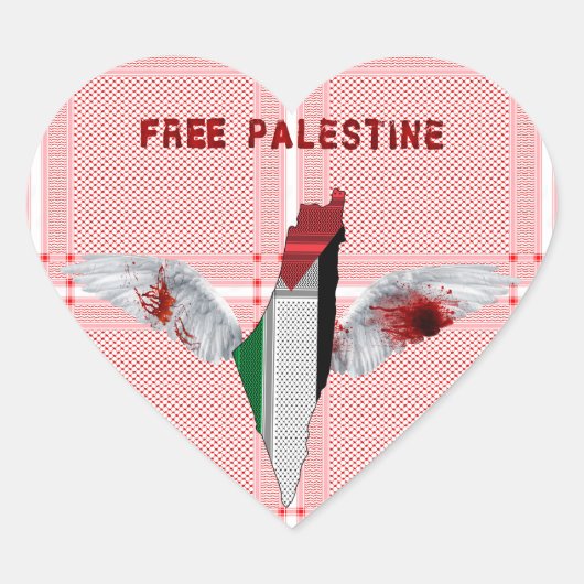 Autocollants de label Palestine - Label de foulard (Devant)
