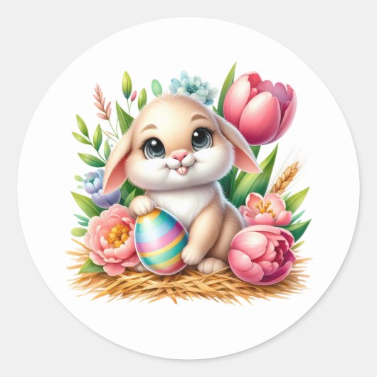 Autocollants de lapin de Pâques (Devant)