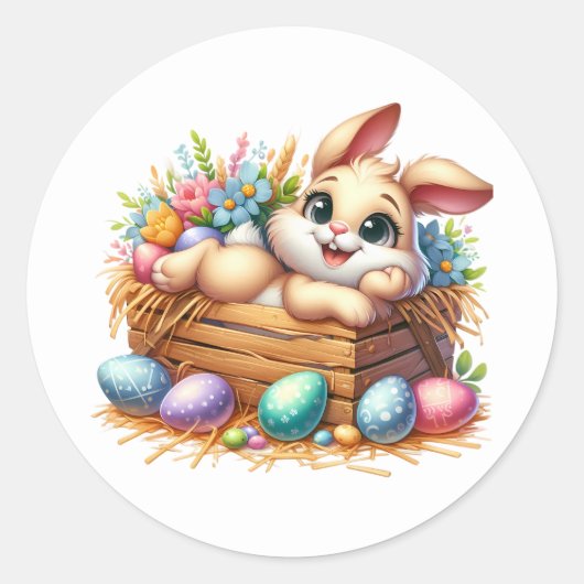Autocollants de lapin de Pâques (Devant)
