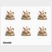 Autocollants de lapin de Pâques (Feuille)