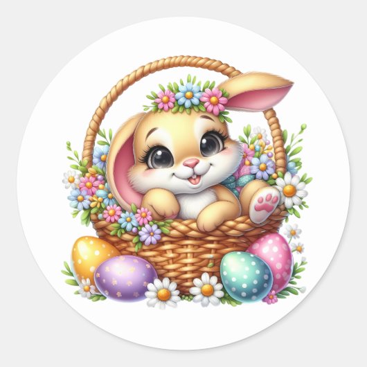 Autocollants de lapin de Pâques (Devant)