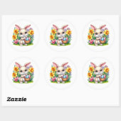 Autocollants de lapin de Pâques (Feuille)