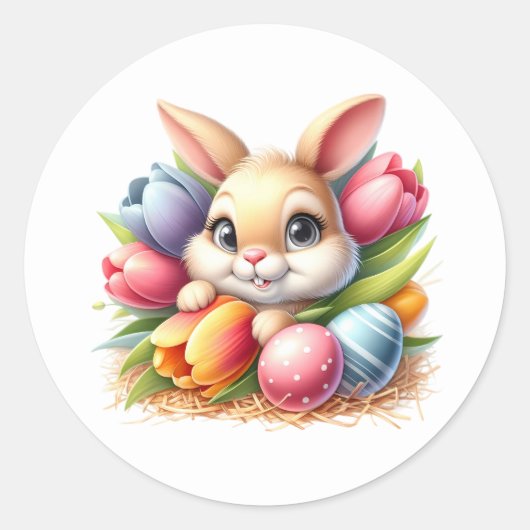 Autocollants de lapin de Pâques (Devant)
