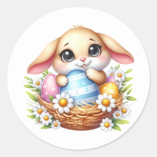 Autocollants de lapin de Pâques (Devant)