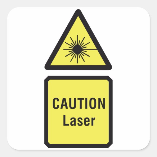 Autocollants de laser de prudence (Devant)