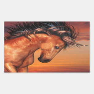 Autocollants de licorne de châtaigne