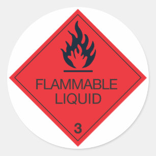 Autocollants de liquide inflammable