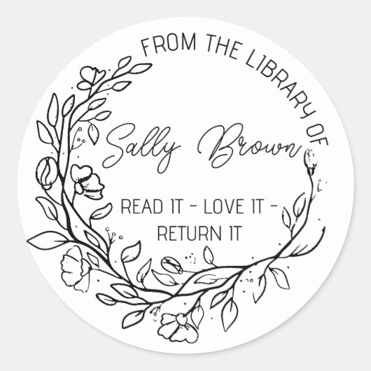 Autocollants de livre, estampille de livre de bibl (Devant)