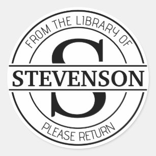 Autocollants de livre, plaque de bibliothèque Pers