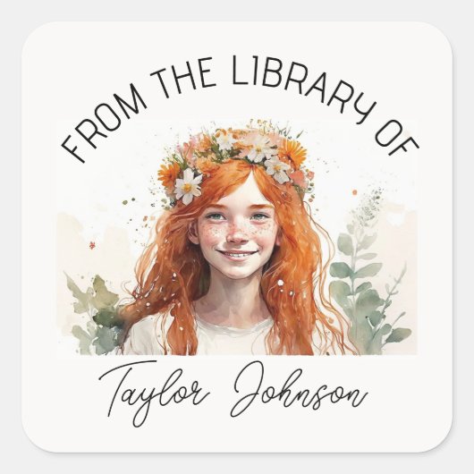 Autocollants de livre, plaque de livre Nom personn (Devant)