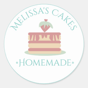 Autocollants de logo de gâteau Boulangerie artisan