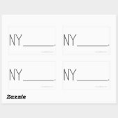 Autocollants de logo NY______. (Feuille)