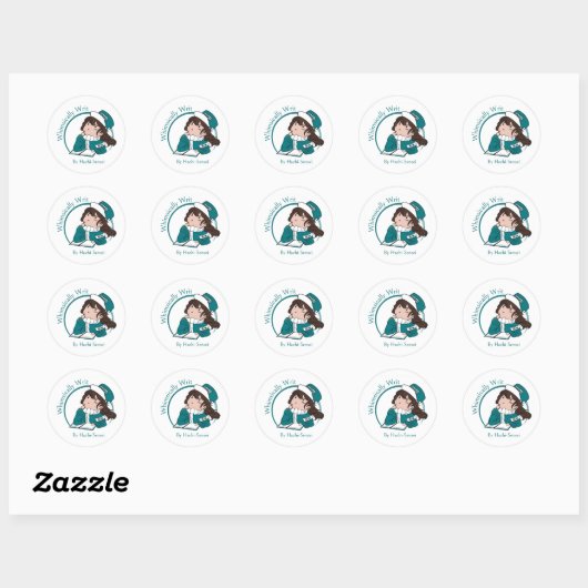 Autocollants de logo Whimsically Writ (Feuille)