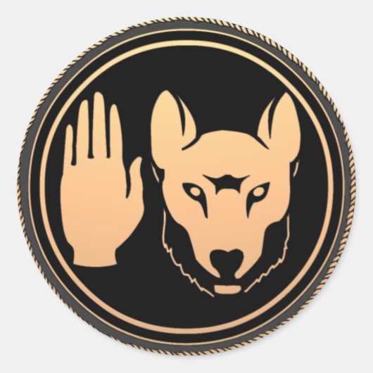 Autocollants de loup d'art autochtone Autocollants (Devant)