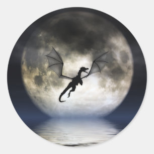 Autocollants de lune de dragon