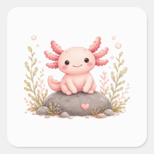 Autocollants de luxe doux Axolotl