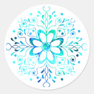 Autocollants de mandala de fleur