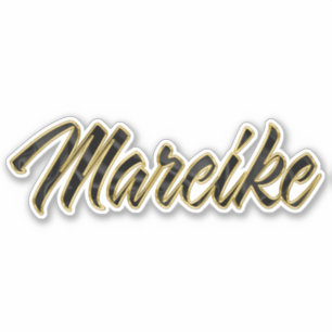 Autocollants de Mareike Black Gold Lettering