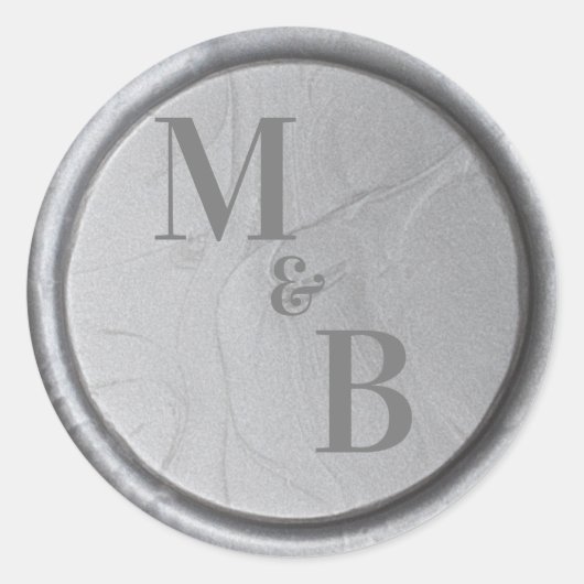 Autocollants de mariage à cacheter à la cire argen (Devant)