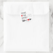 Autocollants de mariage à flèche de coeur SAVE THE (Sac)