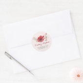 autocollants de mariage à l'aquarelle florale (Enveloppe)
