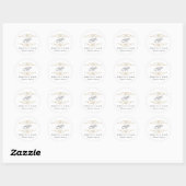 Autocollants de mariage à monogramme avec fioritur (Feuille)