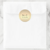 Autocollants de mariage à monogramme en feuille d' (Sac)
