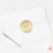 Autocollants de mariage à monogramme en feuille d' (Enveloppe)