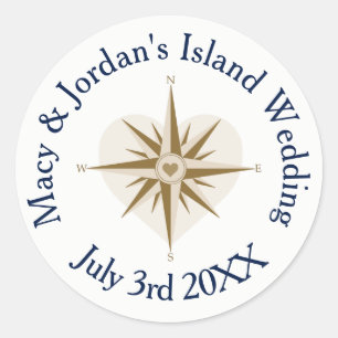 Autocollants de mariage à thème de voyage - les au