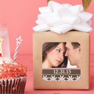 Autocollants de mariage avec votre photo