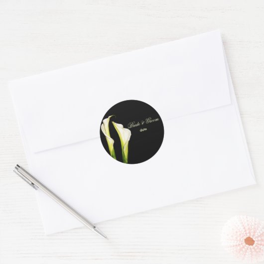 Autocollants de mariage Calla Lillies (Enveloppe)