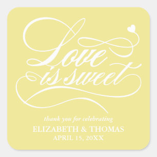 AUTOCOLLANTS DE MARIAGE CLASSY ELEGANT L'AMOUR EST