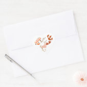 Autocollants de mariage coeur Mr & Mrs Automne (Enveloppe)