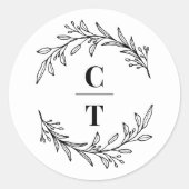 Autocollants de mariage couleur modifiables Initia (Devant)