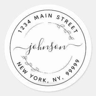 Autocollants de mariage d'adresse personnalisée