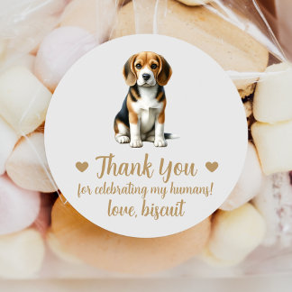 Autocollants de mariage de chien Beagle personnali