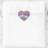 autocollants de mariage. deux oies blanches. (Sac)