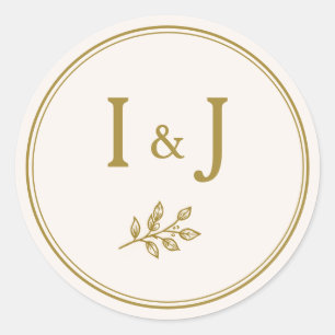 Autocollants de mariage élégants minimalistes en o