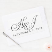 Autocollants de mariage en noir et blanc personnal (Enveloppe)