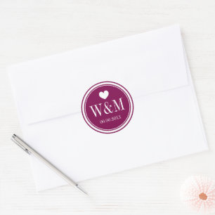 Autocollants de mariage et sceaux de faveur rouge