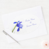 Autocollants de mariage - fleur pourpre d'iris (Enveloppe)