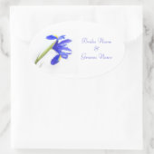 Autocollants de mariage - fleur pourpre d'iris (Sac)