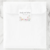 Autocollants de mariage Fleurs d'été Square (Sac)