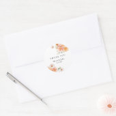 Autocollants de mariage floraux Boho Peach & Blush (Enveloppe)